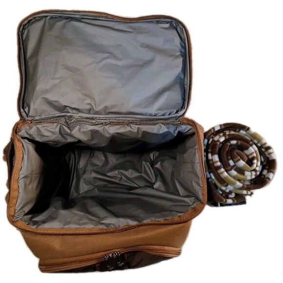 Hap Tim Picnic Basket Backpack for 2 Person with 2 Insulated Cooler Compartme... - Picture 5 of 7